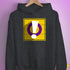 Intersex Pride Flag Exclamation Point Hoodie - Dark Grey Heather